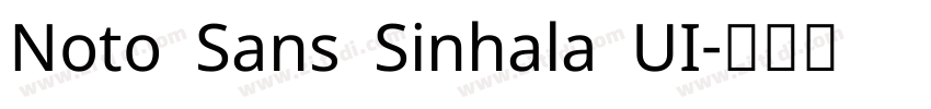 Noto Sans Sinhala UI字体转换